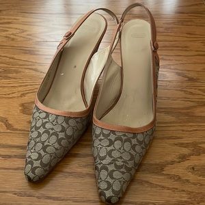 Coach slingback shoes